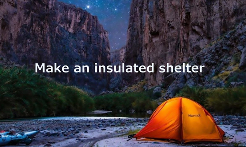 Make an insulated shelter